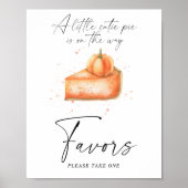 Pie pompoen herfst baby shower - Favorieten Poster (Voorkant)