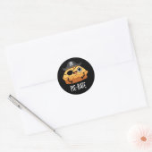 Pie-rate Funny Pirate Pie Dark BG Ronde Sticker (Envelop)