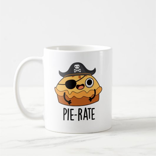 Pie-rate Funny Pirate Pie Pun Koffiemok (Links)