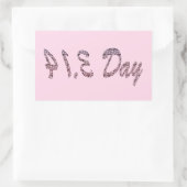 Pie Roze Pi Dag Rechthoekige Sticker (Tas)
