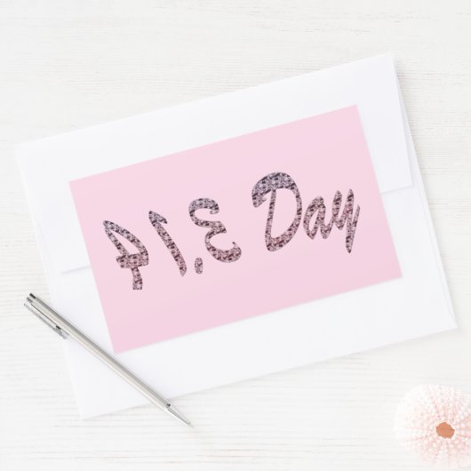 Pie Roze Pi Dag Rechthoekige Sticker (Envelop)