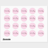 Pie Roze Pi Dag Ronde Sticker (Vel)