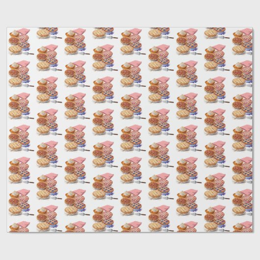 Pie Sharing Night Party Cadeaupapier (Vlak)