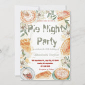 Pie Sharing Night Party Invitation – Sweet & Cozy Kaart (Voorkant)