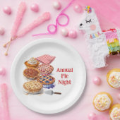 Pie Sharing Night Party Papieren Bordje (Feest)