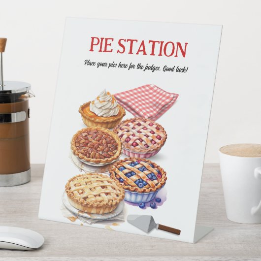 Pie Sharing Night Party Reclamebord Met Voetstuk (Insitu)