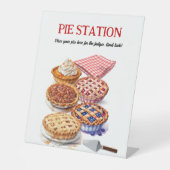 Pie Sharing Night Party Reclamebord Met Voetstuk (Voorkant)