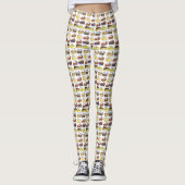 Pie Slice Apple Pumpkin Banana Key Limoen Blueberr Leggings (Voorkant)