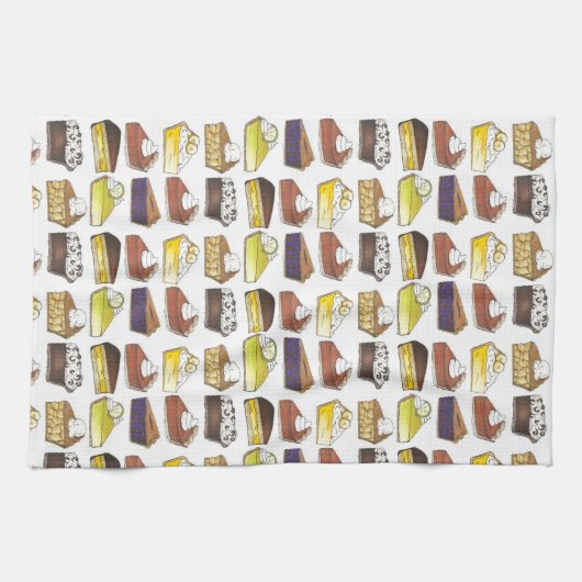 Pie Slice Apple Pumpkin Banana Key Limoen Blueberr Theedoek (Horizontaal)