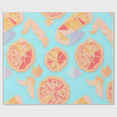 Pie slice Pastel Kleurrijk Gepersonaliseerd Patroo Cadeaupapier (Vlak)