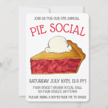 Pie Social Party Dessert Bake Sale Strawberry