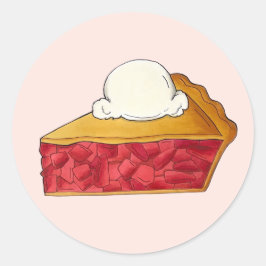 Pie Social Party Dessert Bake Sale Strawberry Ronde Sticker