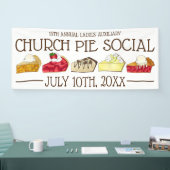 Pie Social Pi Day Dessert Bake Sale Slice Spandoek (Beurs)