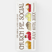 Pie Social Pi Day Dessert Bake Sale Slice Spandoek (Verticaal)
