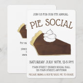 Pie Sociale Partij Dessert Bake Sale Chocolate Sli Kaart (Voorkant / Achterkant)