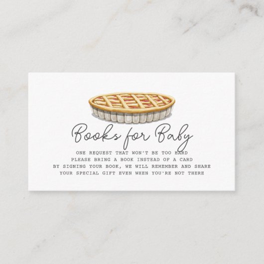 Pie Thanksgiving herfst Herfst boeken voor Baby sh Informatiekaartje (Voorkant)