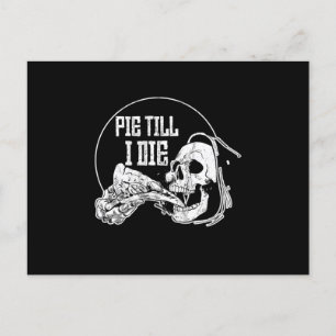 Pie Til I Die Grim Reaper Pizza Slice Briefkaart
