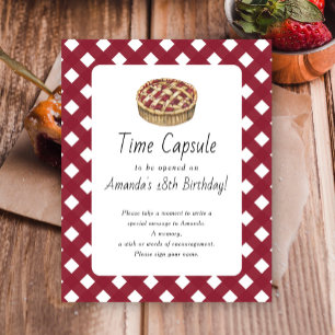 Pie Time Capsule 1e verjaardag genderneutraal Poster