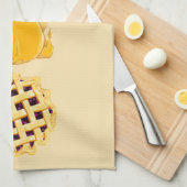 Pie Turkey Pie vertical beige keukenhanddoeken (Quarter Fold)