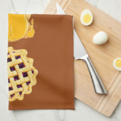 Pie Turkey Pie vertical dk pumpkin keukenhanddoek (Quarter Fold)