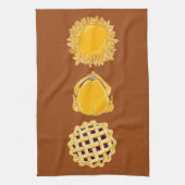 Pie Turkey Pie vertical dk pumpkin keukenhanddoek (Verticaal)