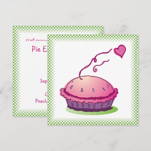 Pie Uitnodiging (Voorkant / Achterkant)