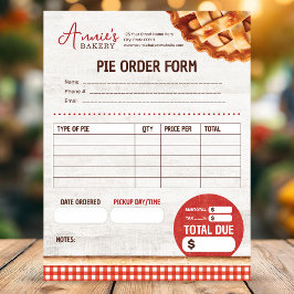 Pie voor Bakkerij Custom Order Formulier