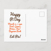 PIE voor iedereen op Pi Day Party Briefkaart (Achterkant)