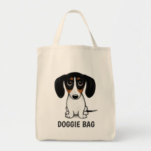 Piebald Dachshund  Aangepast puppy Tote Bag