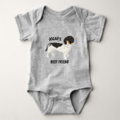 Piebald Dachshund Beste Vriend Romper (Voorkant)