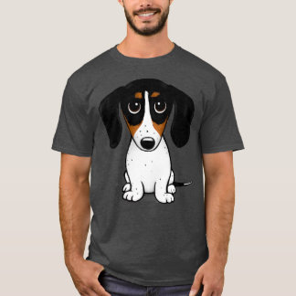 Piebald Dachshund Cute Black Tan and White Wiener T-shirt