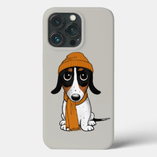Piebald Dachshund   Cute Hipster Dog Case-Mate iPhone Case