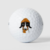 Piebald Dachshund Cute Hipster Dog Golfballen (Voorkant)