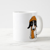 Piebald Dachshund | Cute Hipster Dog Grote Koffiekop (Voorkant rechts)