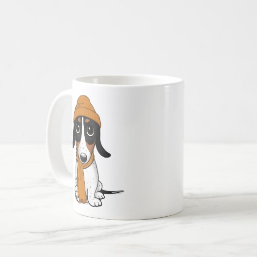 Piebald Dachshund | Cute Hipster Dog Koffiemok (Voorkant links)