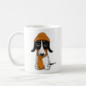 Piebald Dachshund | Cute Hipster Dog Koffiemok (Links)