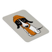 Piebald Dachshund Cute Hipster Dog Magneet (Rechterzijde)