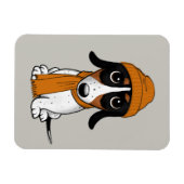 Piebald Dachshund Cute Hipster Dog Magneet (Horizontaal)