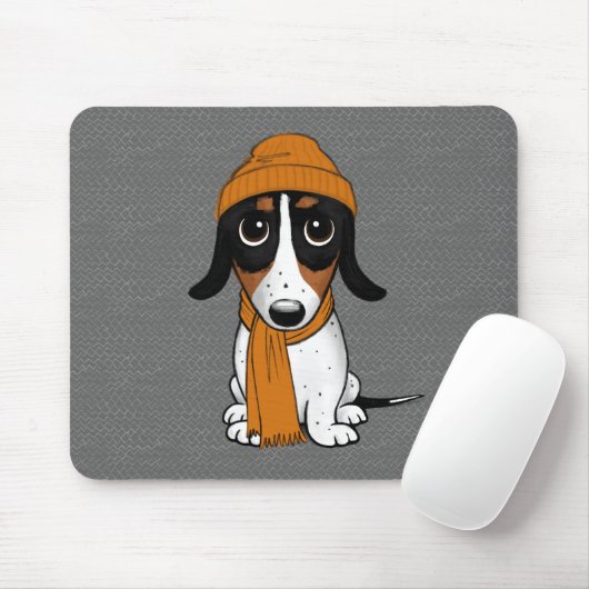 Piebald Dachshund | Cute Hipster Dog Muismat (Met muis)
