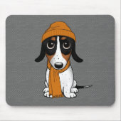 Piebald Dachshund | Cute Hipster Dog Muismat (Voorkant)