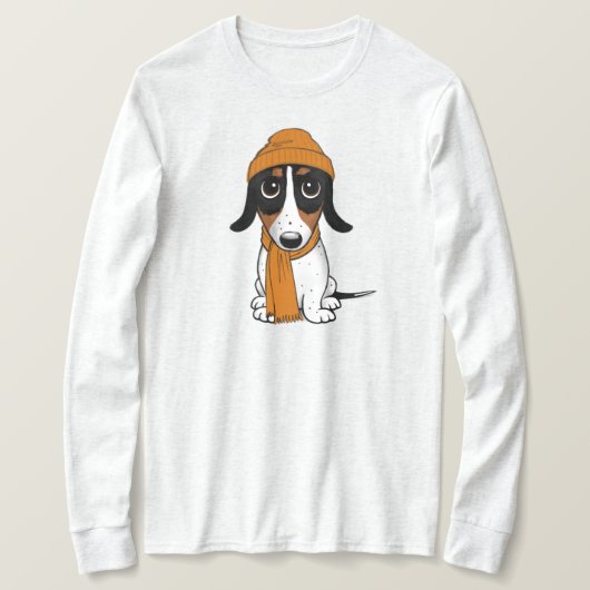 Piebald Dachshund Cute Hipster Dog T-shirt (Design voorkant)