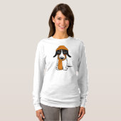Piebald Dachshund Cute Hipster Dog T-shirt (Voorkant volledig)