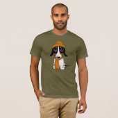 Piebald Dachshund Cute Hipster Dog T-Shirt (Voorkant volledig)