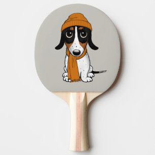Piebald Dachshund Cute Hipster Dog Tafeltennisbatje
