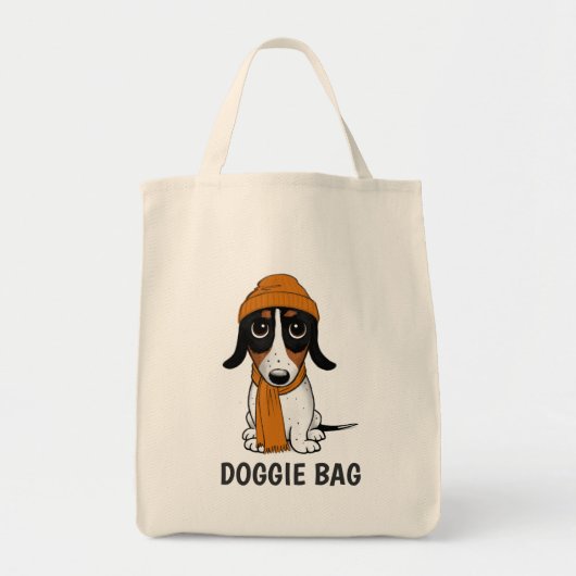 Piebald Dachshund | Cute Hipster Dog Tote Bag (Voorkant)