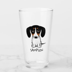 Piebald Dachshund Cute Puppy Dog Aangepast glas