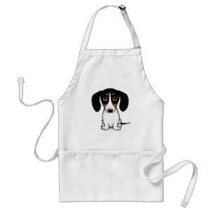 Piebald Dachshund Cute Puppy Dog Adult Apron Standaard Schort