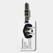 Piebald Dachshund Cute Puppy Dog Bagagelabel (Voorkant verticaal)