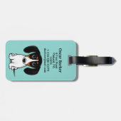 Piebald Dachshund Cute Puppy Dog Bagagelabel (Achterkant horizontaal)