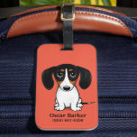 Piebald Dachshund Cute Puppy Dog Bagagelabel<br><div class="desc">Het Bagagelabel van Piebald Dachshund Lover. Schattigee hond met aangepaste tekst. Identificeer uw tas snel en houd uw spullen goed gelabeld met dit acryl weerbestendige accessoire voor uw handbagage of incheckkoffer. Maakt een cool cadeau voor wiener hondenliefhebbers.</div>
